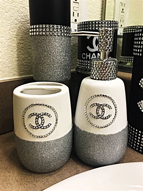 chanel inspired bathroom set.